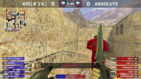 ABSOLUTE -vs- |KfG|B'2'K| 1 карта // Шоу-Матч // @kn1feTV