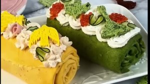 Три блинных РУЛЕТА из одного теста...🥞😋