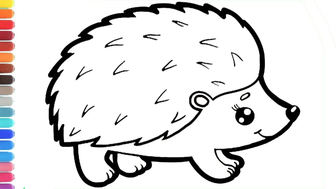 Мультик - раскраска для детей ЕЖИК. Учимся как рисовать ЕЖА и другие рисунки вместе с детьми. смотреть онлайн