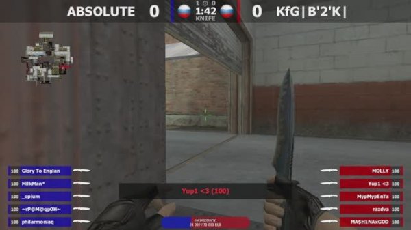 ABSOLUTE -vs- |KfG|B'2'K| 2 карта // Шоу-Матч // @kn1feTV