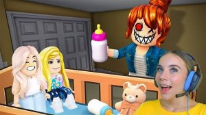 🍿 НАС УДОЧЕРИЛА ЗЛАЯ НЯНЯ в ROBLOX! С АЛЁНОЙ