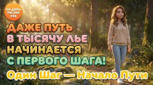 НА ДЕНЬ ПЕСНЮ #58 | Мотивационная ПЕСНЯ-АФФИРМАЦИЯ на понедельник | "Один Шаг — Начало Пути!"