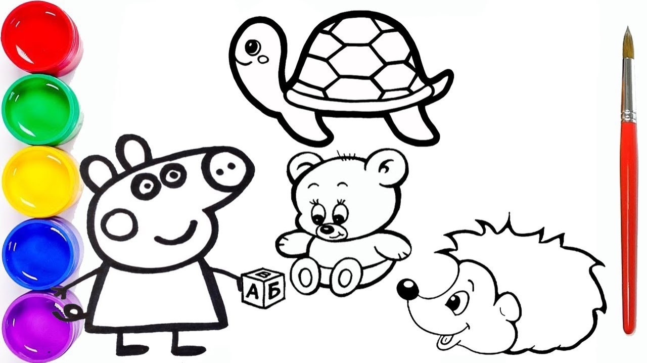 Мультик раскраска для детей и малышей. Новый сборник рисунков. Как нарисовать животных смотреть онлайн