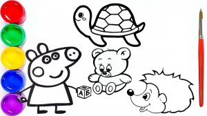 Мультик раскраска для детей и малышей. Новый сборник рисунков. Как нарисовать животных