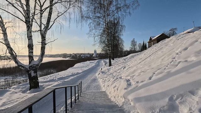 Тотьма, кусачая погода, прогулка. смотреть онлайн