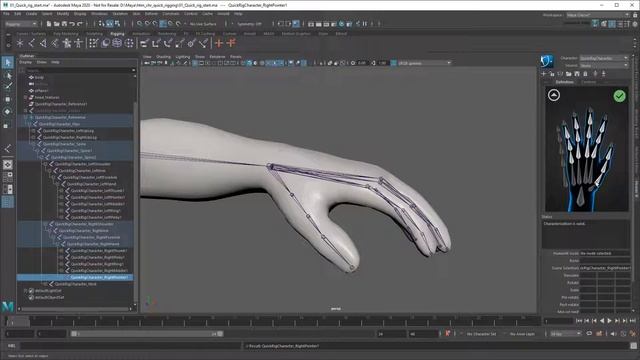 Upgrading a Quick-Rig with fingers (using HumanIK) - Maya Learning Channel (1080p, h264)