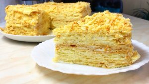 Торт наполеон. Хрустящие коржи.