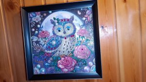 "Сова"- царица ночи Алмазная мозаика из Fix Prise.