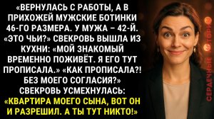Свекровь с мужем даже представить себе не могли чем всё это для них закончится...
