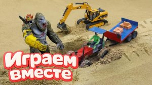 МУЛЬТИКИ ПРО МАШИНКИ И СУПЕРГЕРОЕВ ДЛЯ ДЕТЕЙ 🦍 ИГРУШЕЧНЫЕ ГРУЗОВИКИ И ХАЛК ! АСМР ИГРУШКИ