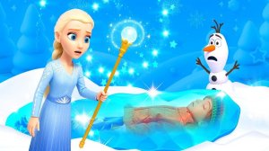 АННА ЗАМЁРЗЛА! 🧊😱 | Эльза и Олаф в поисках ЛУННОГО КАМНЯ! | Снежное приключение для детей