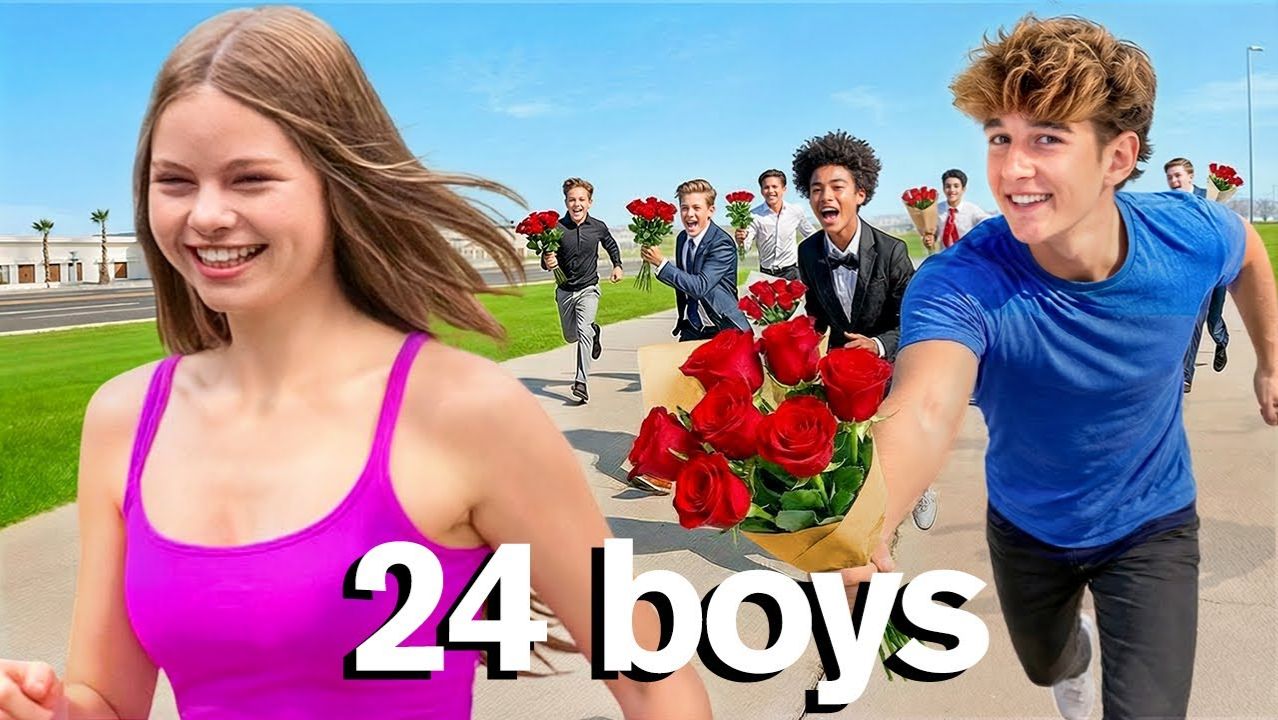 Hiding From 24 BOYS in 24 HOURS смотреть онлайн