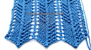 Ещё один простой ажурный узор в вашу копилку ⭐ Для вязания топа, палантина, джемпера⭐Схема