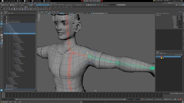 Character Rigging in Maya! Episode 2 - Orienting the Joints - Dikko (1080p, h264)