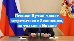 Песков: Путин может встретиться с Зеленским, но только в Москве