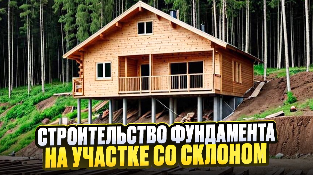 Фундамент для участка с большим перепадом ландшафта // Благоустройство.рф