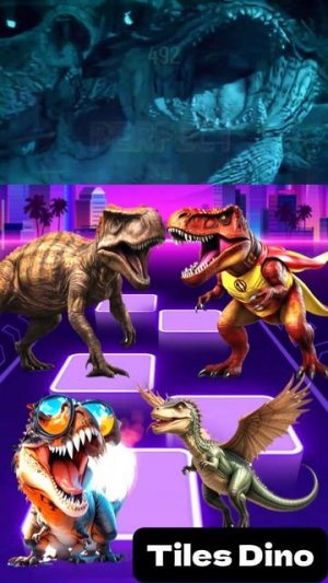 КТО САМЫЙ КРУТОЙ? - Мультики про Динозавров уровень 103 | МУЛЬТФИЛЬМЫ ДИНОЗАВРЫ в Tiles Hop