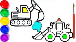 Мультик раскраска для детей и малышей. Новый сборник рисунков. Как нарисовать грузовик
