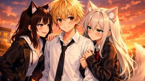 Я оказался между двумя девушками в Майнкрафт