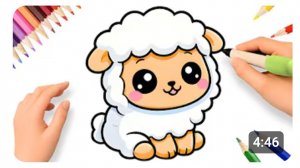 КАК ПРОСТО НАРИСОВАТЬ МИЛУЮ ОВЕЧКУ 🐑
