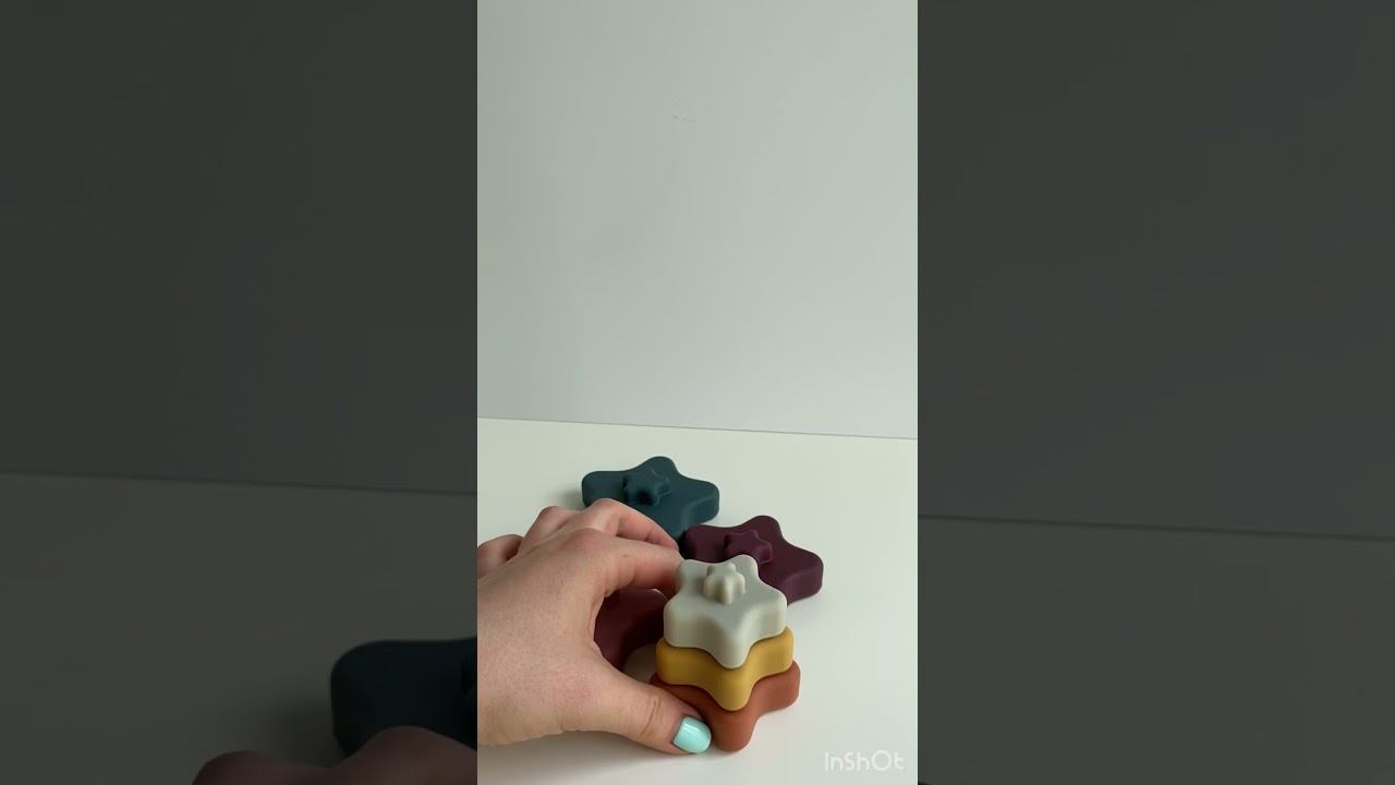 Пирамидка - прорезыватель из силикона Звёздочки Nature