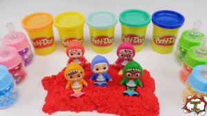 Мультики для детей. Весёлые шарики из пластилина и формочки для печенья