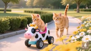 Котики и машинка