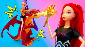 ЛЕДЯНОЙ и ОГНЕННЫЙ ДРАКОНЫ АТАКУЮТ! 🐉❄️🔥 | Хантрикс спасают волшебный город!