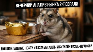 Вечерний анализ рынка 2 февраля. Мощное падение газа и нефти! Отскок в металлах и в биткойне!