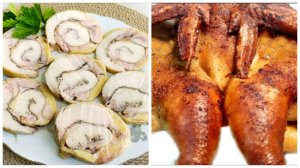 Блюда из ЦЕЛОЙ КУРИЦЫ (два рецепта)! Пошаговые рецепты!