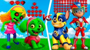 Кто Самый Сильный Щенячий Патруль в Майнкрафт? Битва Мегащенки против Зомби Хоррор Версии Мультик!