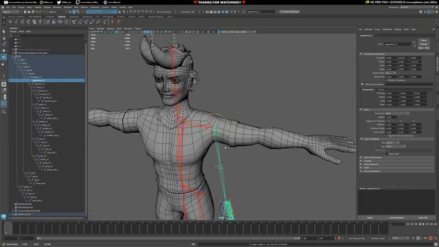 Character Rigging in Maya! Episode 3 - Fixing the Rotation Orders - Dikko (1080p, h264)
