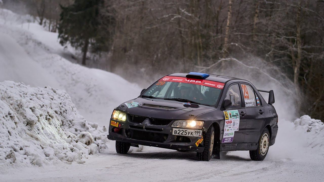 Ралли "Карелия 2024". СУ-7 "Ринтала". Фабрикантов И. - Пюннонен С. Mitsubishi Lancer Evo - VIII.