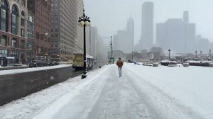 Чикаго снежная буря ❄️ Прогулка по центру города январь 2026 🚶♂️🌨️