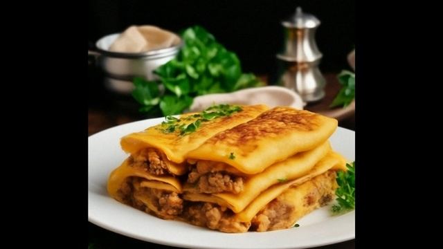 Яичные блинчики с мясом на сковороде, здесь вы узнаете как приготовить блинчики с мясом пошагово ✌️ смотреть онлайн