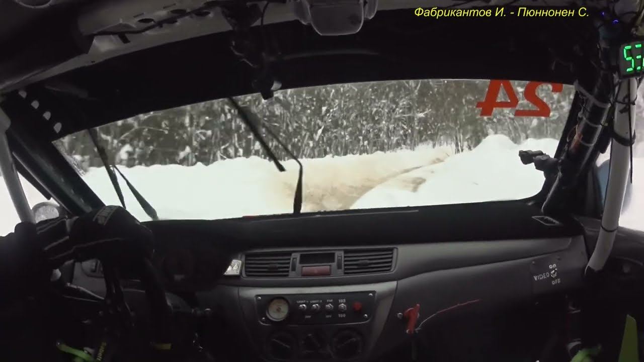 Ралли "Суворов 2024" СУ-3 "111 трамплинов". Фабрикантов И. - Пюннонен С. Mitsubishi Lancer Evo-8.