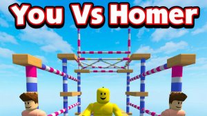 Обби You vs homer. #паркур #обби #сложность #YouvsHomer #роблекс