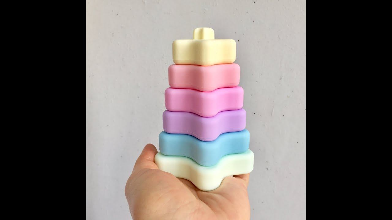 НОВИНКА от iSюминки - Пирамидка - прорезыватель из пищевого силикона Пастельная