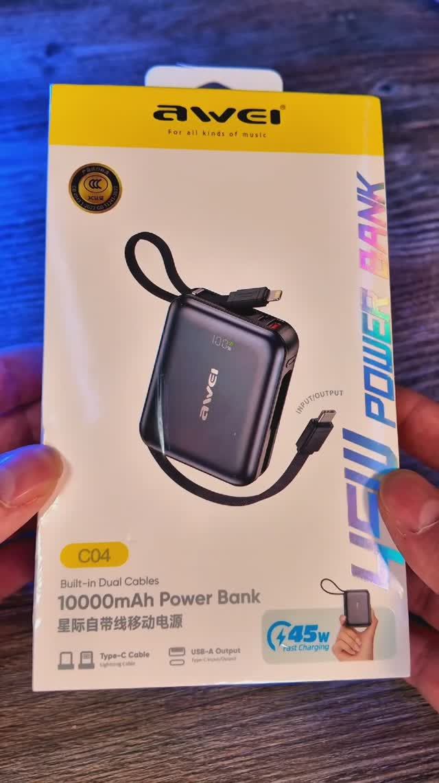 Пауэрбанк AWEI C04 на 10000mAh 45W
#пауэрпауэрбанк #awei смотреть онлайн