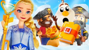 ОЛАФ ПОПАЛ к ПИРАТАМ! 🏴☠️😱 | Ледяное спасение с Эльзой! | Захватывающее приключение для детей