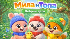 СПАСАЕМ ПТИЧКУ! МИЛА И ТОПА ПЕСЕНКА ПРО ПТИЧКУ!  ДОБРЫЕ ДЕЛА МУЗЫКА ДЛЯ РЕБЁНКА