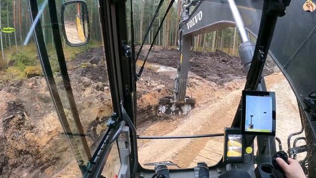 Строительство, дренажные работы на лесной дороге, продолжение смотреть онлайн