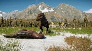 Динозавры. Мир динозавров. Тиранозавр Рэкс. Индоминус рекс.  Битва динозавров.