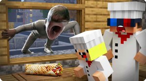 😟НОЧНАЯ СМЕНА в ШАУРМИЧНОЙ Против ЧЕЛОВЕКА БЕЗ ЛИЦА в МАЙНКРАФТ! НУБИК FACELESS