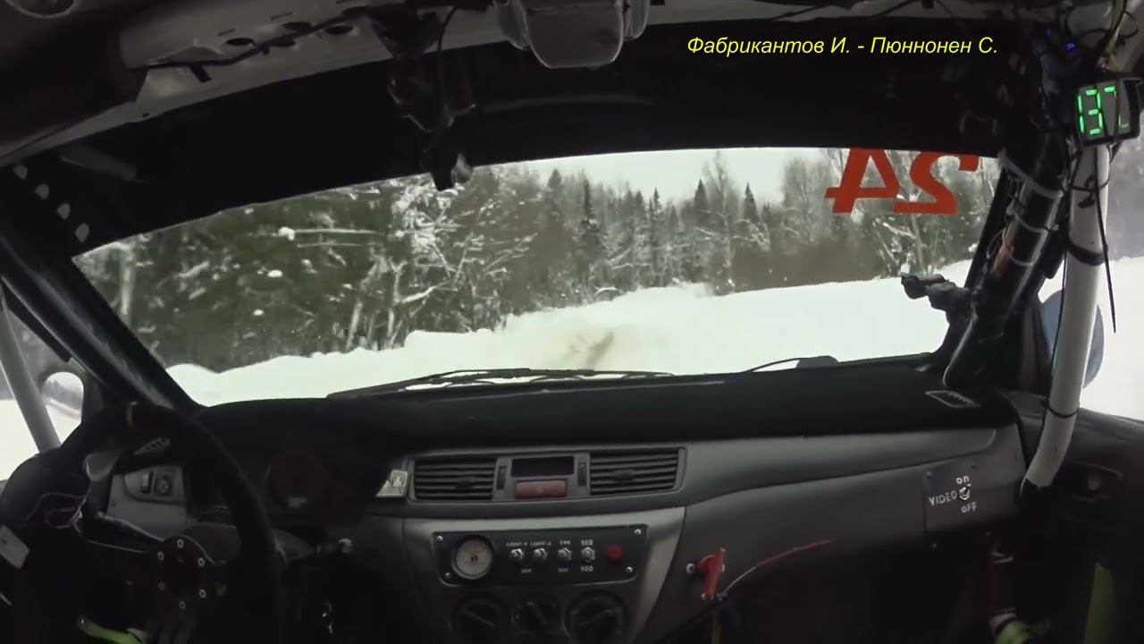 Ралли "Суворов 2024" СУ-1 "Оксово". Фабрикантов И. - Пюннонен С. Mitsubishi Lancer Evo-8.