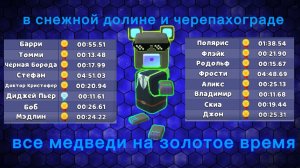 КАК СОБРАТЬ ВСЕХ МЕДВЕДЕЙ В СНЕЖНОЙ ДОЛИНЕ И ЧЕРЕПАХОГРАДЕ НА ЗОЛОТОЕ ВРЕМЯ  | SUPER BEAR ADVENTURE