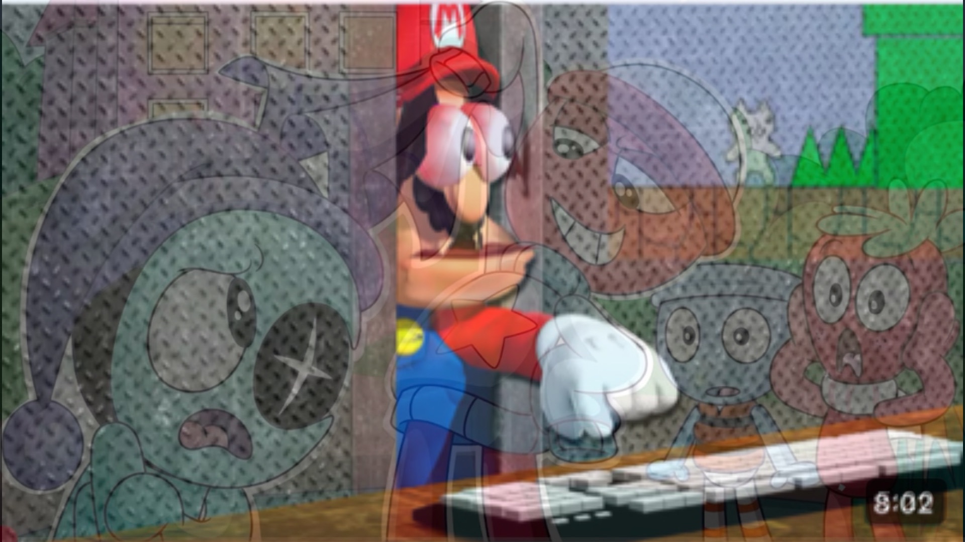 Mario Plays Cat Mario but every time he dies the walls and close in and watches dandys world content смотреть онлайн