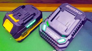 SHIDOKU Честное зарядное устройство с охлаждением 21V для аккумуляторного инструмента