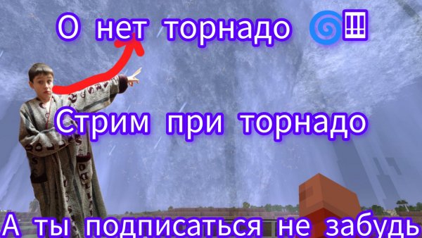 Название: 🌪️ Торнадо‑апокалипсис в Minecraft! 🏔