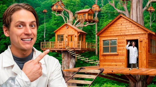 Построил ДЕРЕВНЮ на ДЕРЕВЬЯХ